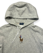 GREY POLO RALPH LAUREN PONY HOODIE