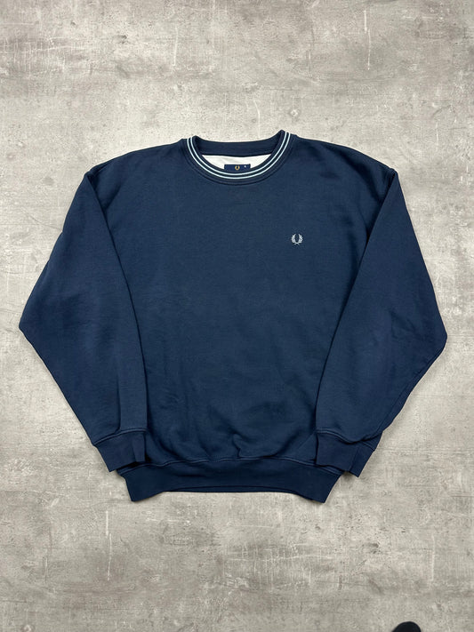 NAVY VINTAGE FRED PERRY SWEATER - 2000s - L/XL