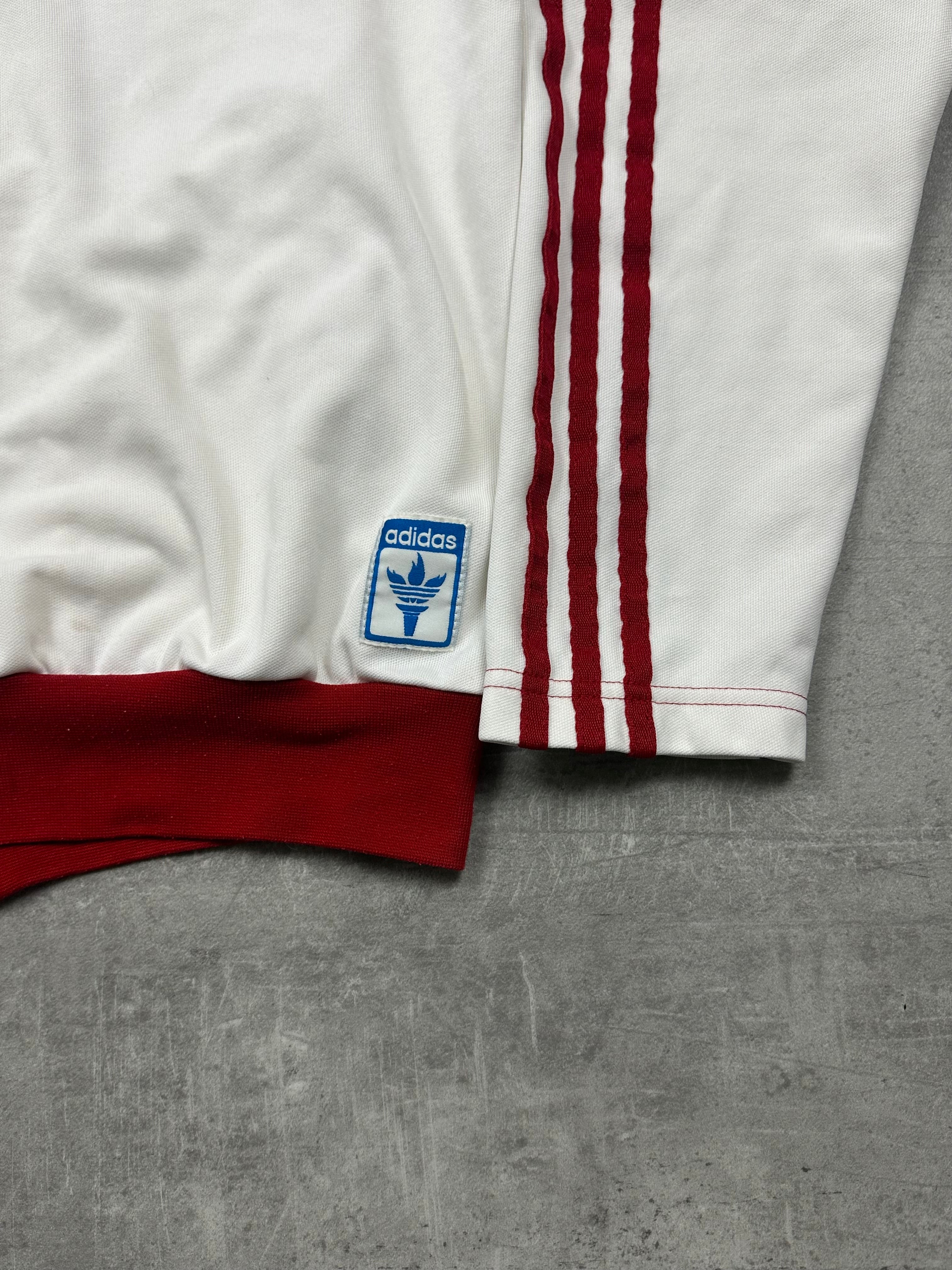 WHITE/RED VINTAGE ADIDAS FIREBIRD JAPAN TRACK JACKET VERY RARE - 2000s - S/M