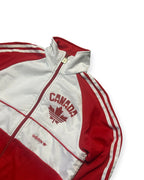 WHITE/RED VINTAGE ADIDAS FIREBIRD CANADA TRACK JACKET RARE - 2000S