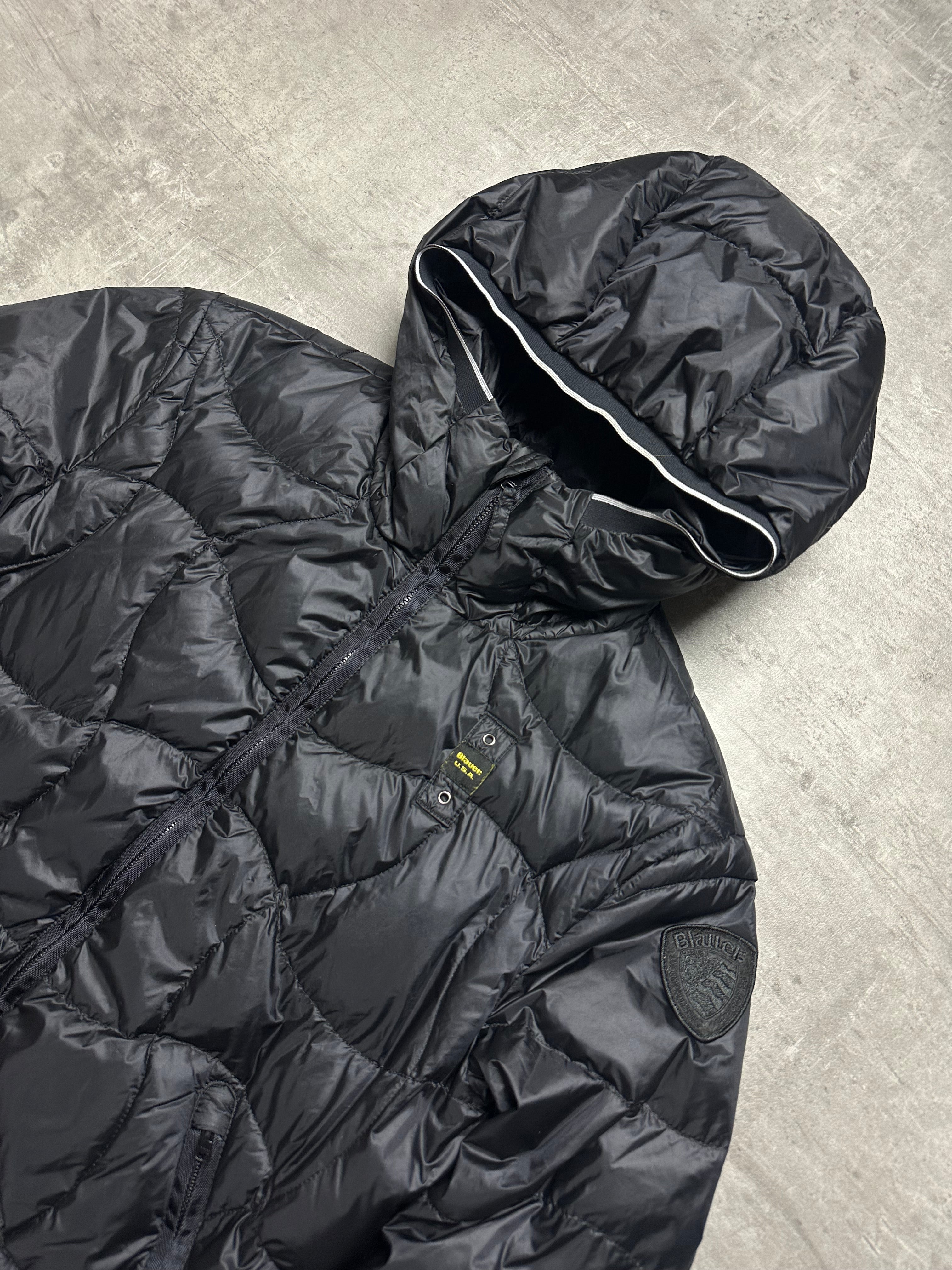 BLACK BLAUER USA DOWN PUFFER JACKET - M