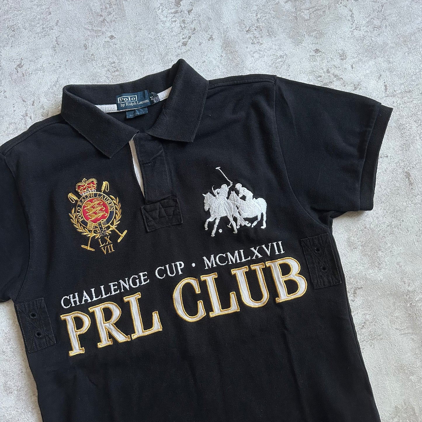 BLACK POLO RALPH LAUREN BIG PONY CLUB POLOSHIRT - S/M