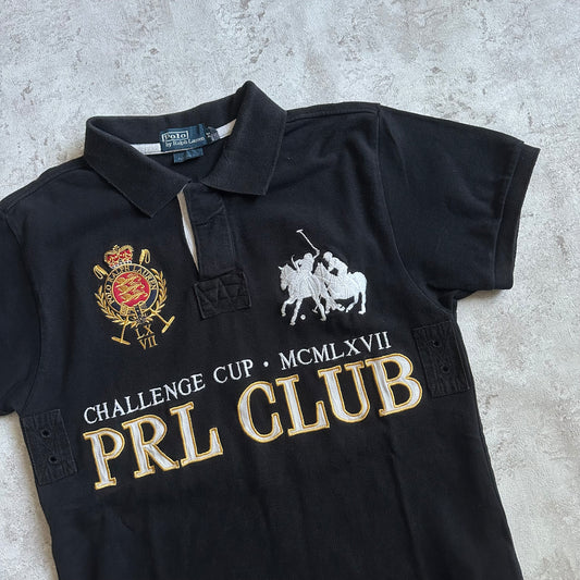 BLACK POLO RALPH LAUREN BIG PONY CLUB POLOSHIRT - S/M