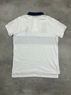 WHITE/NAVY POLO RALPH LAUREN BIG PONY POLO SHIRT - M/L