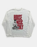 WHITE LIFFEYZ HOUSE MUSIC ONLY GRAPHIC LONGSLEEVE