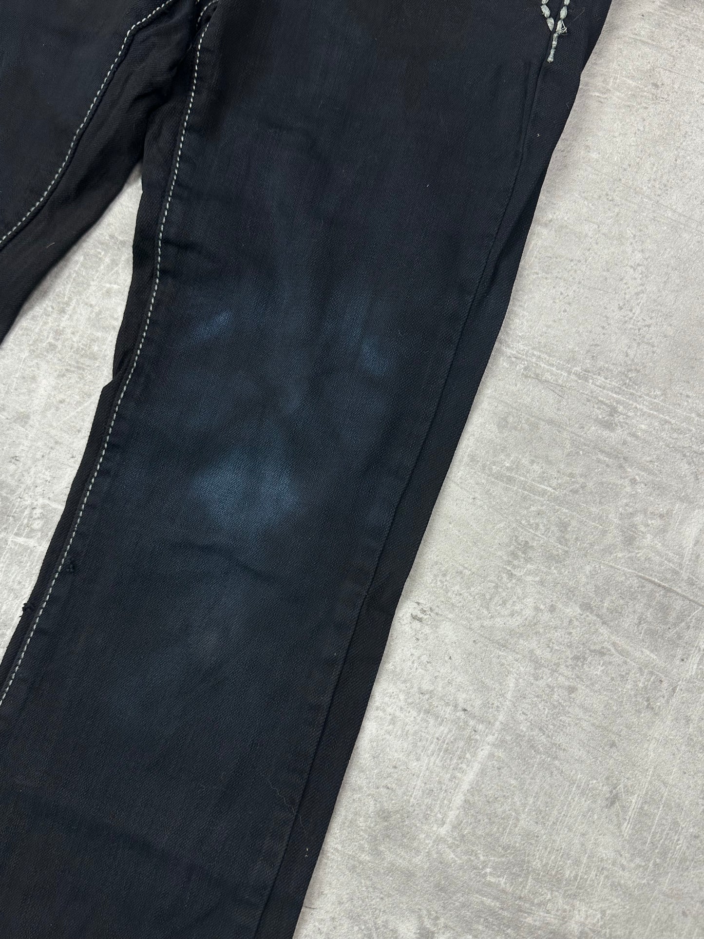 BLACK VINTAGE Y2K MISS ME STYLE BOOTCUT DENIM - 2000s - S