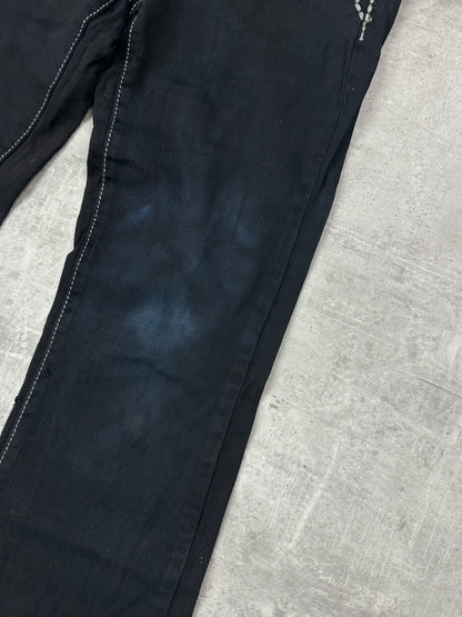 BLACK VINTAGE Y2K MISS ME STYLE BOOTCUT DENIM - 2000s - S