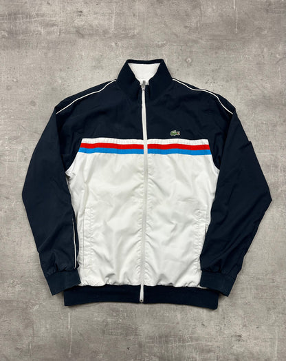 NAVY/WHITE VINTAGE LACOSTE SPORT TRACKJACKET - 2000s - M/L