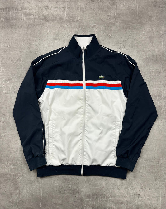 NAVY/WHITE VINTAGE LACOSTE SPORT TRACKJACKET - 2000s - M/L