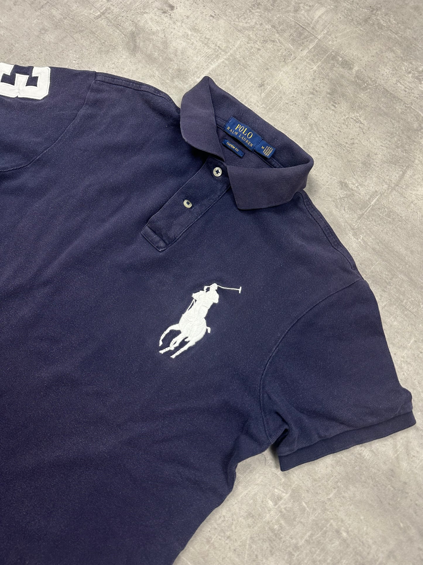NAVY VINTAGE POLO RALPH LAUREN BIG PONY POLOSHIRT - M