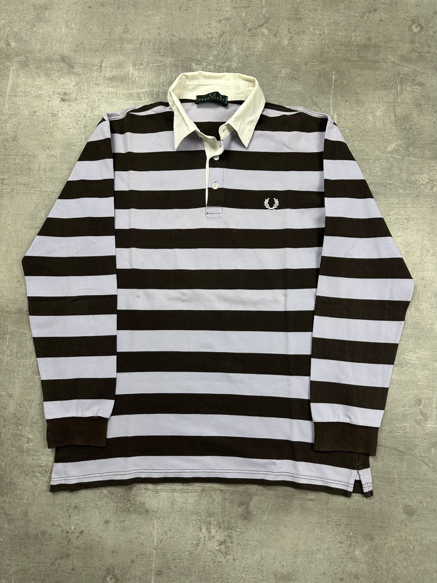 PURPLE/BROWN VINTAGE FRED PERRY LONGSLEEVE - M/L