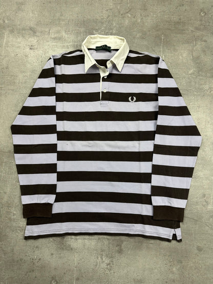 PURPLE/BROWN VINTAGE FRED PERRY LONGSLEEVE - M/L