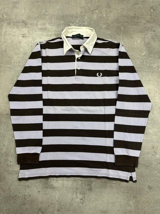 PURPLE/BROWN VINTAGE FRED PERRY LONGSLEEVE - M/L