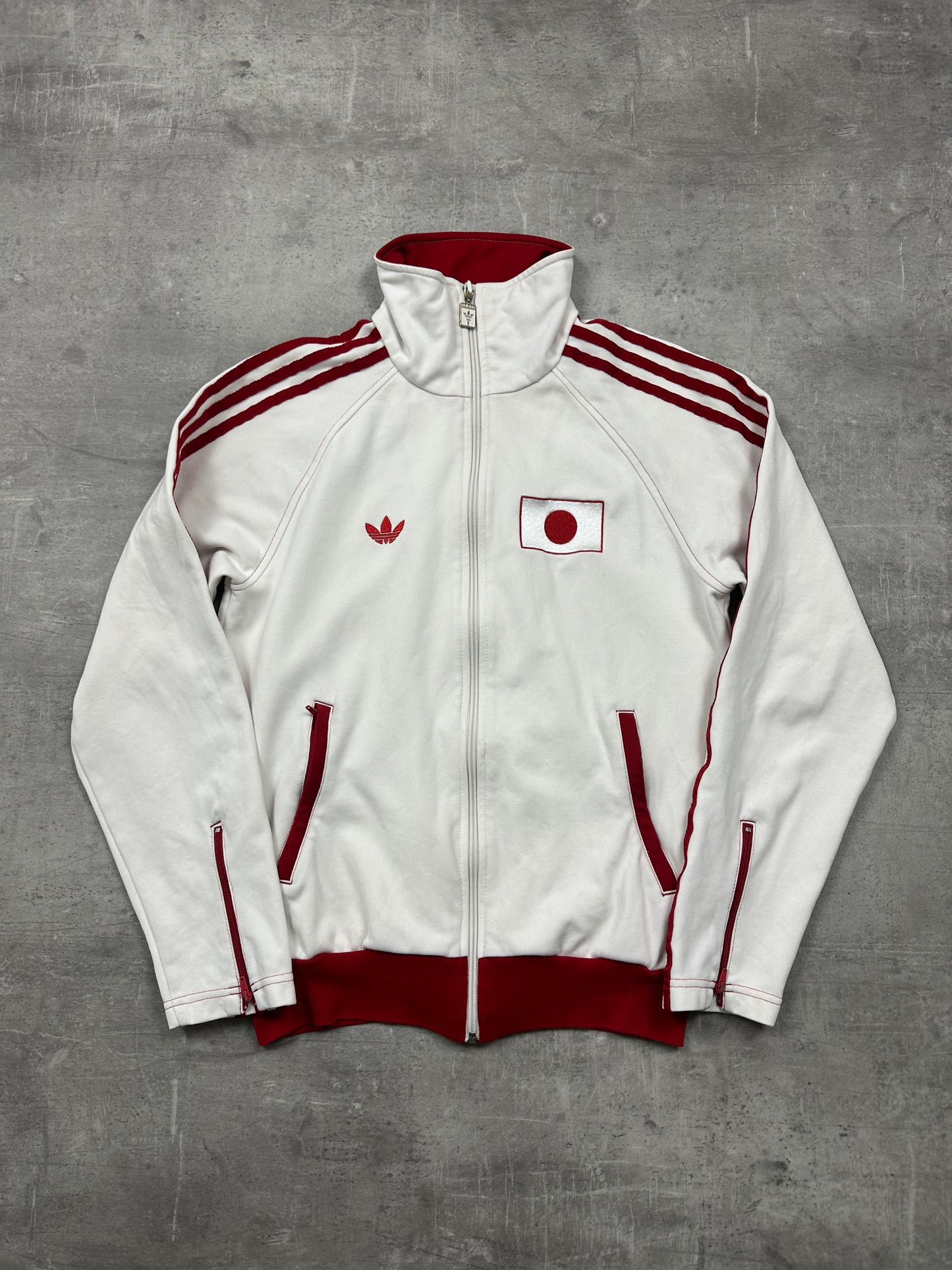 WHITE/RED VINTAGE ADIDAS FIREBIRD JAPAN TRACKJACKET VERY RARE - 2000s - S/M