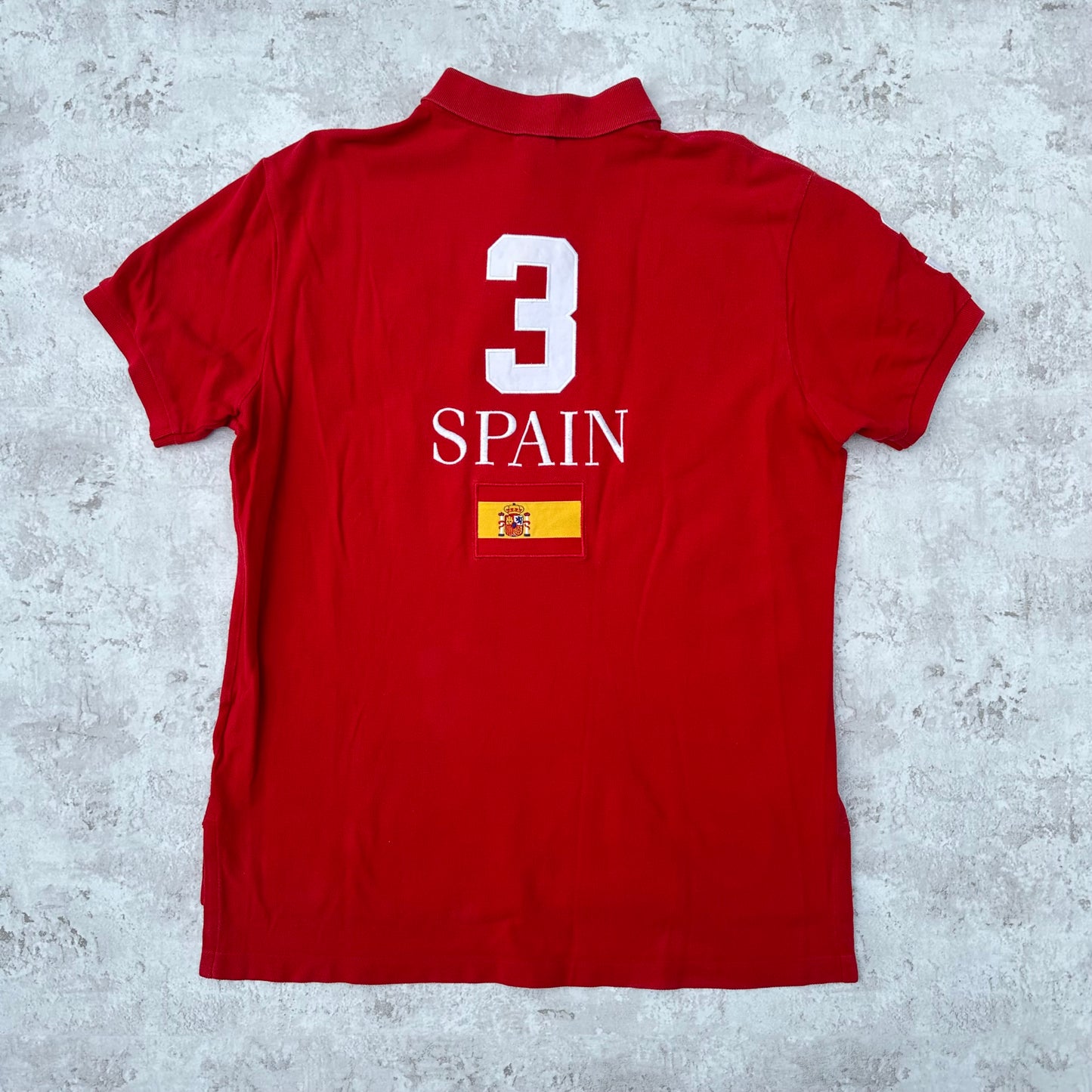 RED POLO RALPH LAUREN BIG PONY SPAIN - L