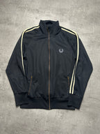 BLACK/GOLD FRED PERRY SPORTSWEAR TRACKJACKET - M/L