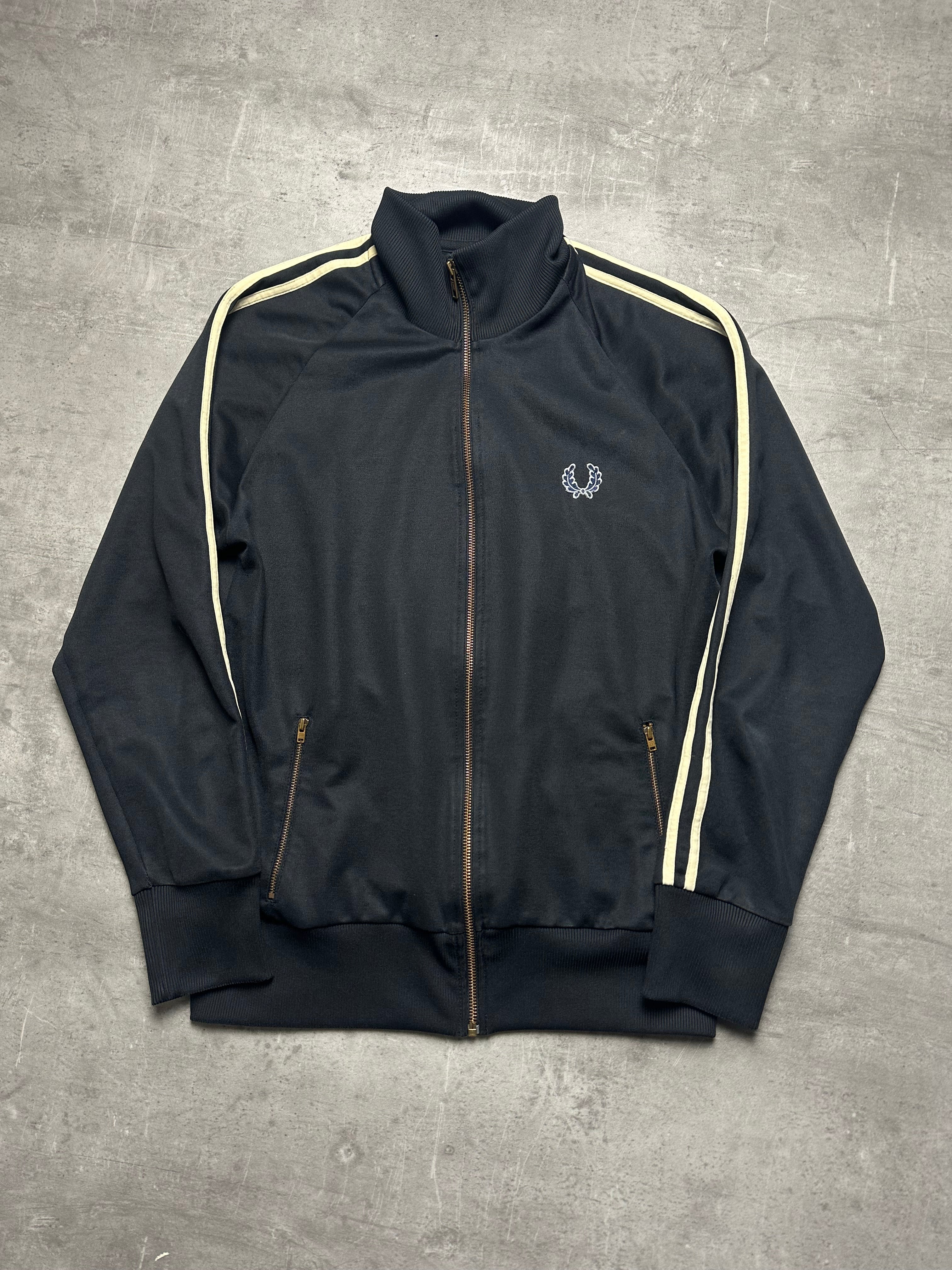 BLACK/GOLD FRED PERRY SPORTSWEAR TRACKJACKET - M/L
