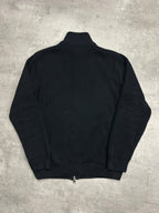 BLACK FRED PERRY ZIP SWEATSHIRT - L
