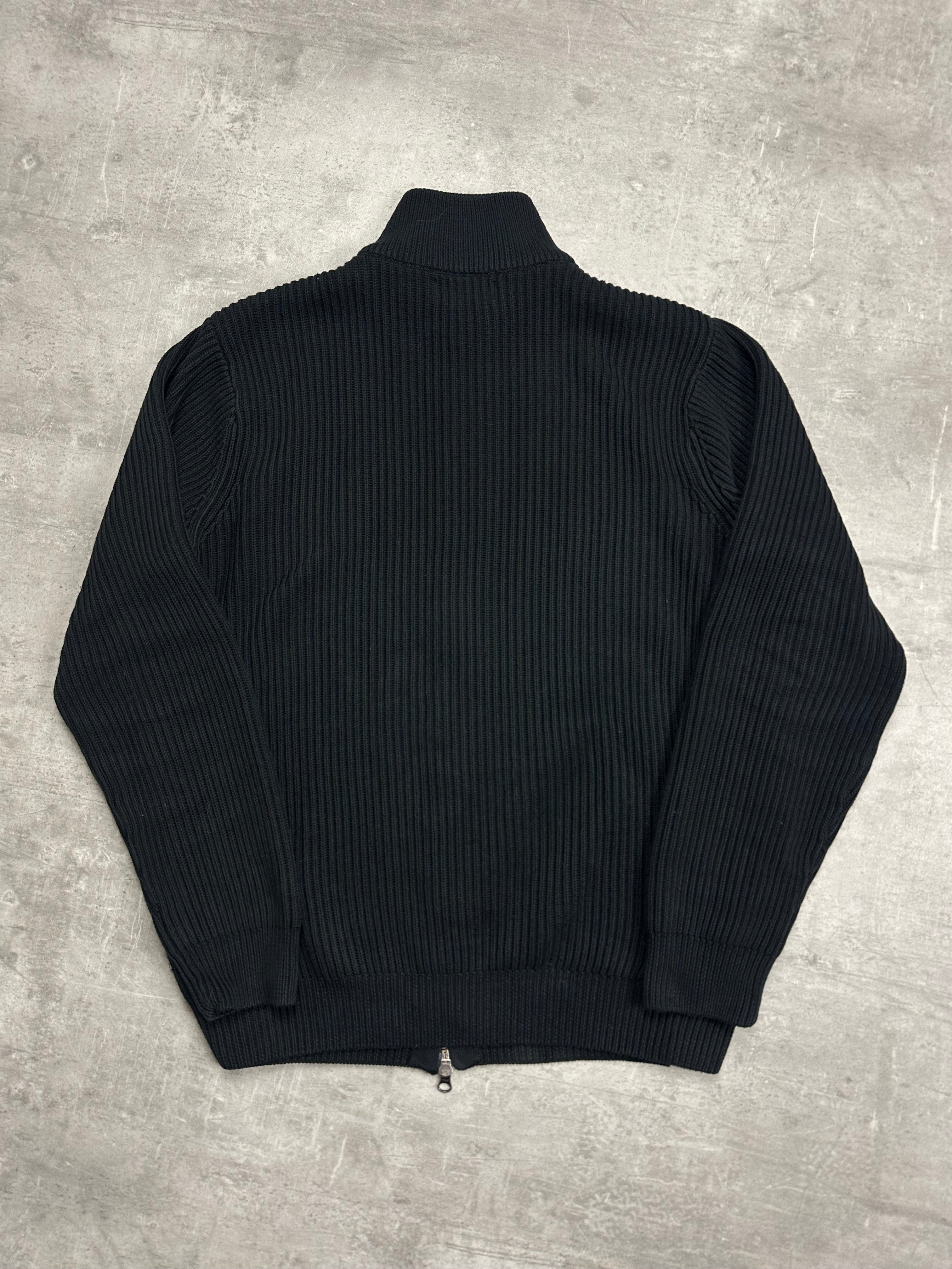 BLACK FRED PERRY ZIP SWEATSHIRT - L