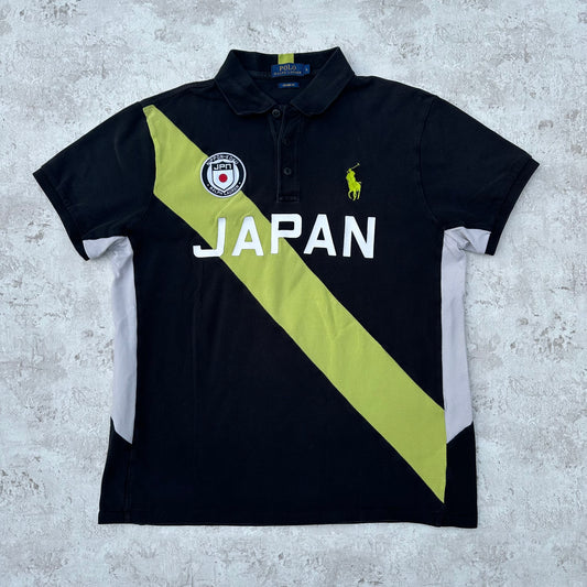 BLACK/WHITE POLO RALPH LAUREN BIG PONY JAPAN - L