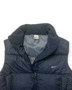 NAVY VINTAGE NIKE RETRO PUFFER VEST - 2000S