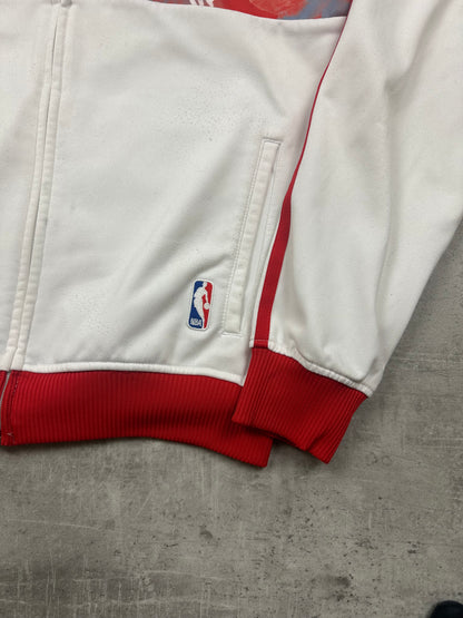 WHITE/RED VINTAGE ADIDAS FIREBIRD CHICAGO TRACKJACKET RARE - 2000s S/M