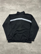 BLACK/GREY VINTAGE NIKE RETRO TRACK JACKET - 2000s - M/L