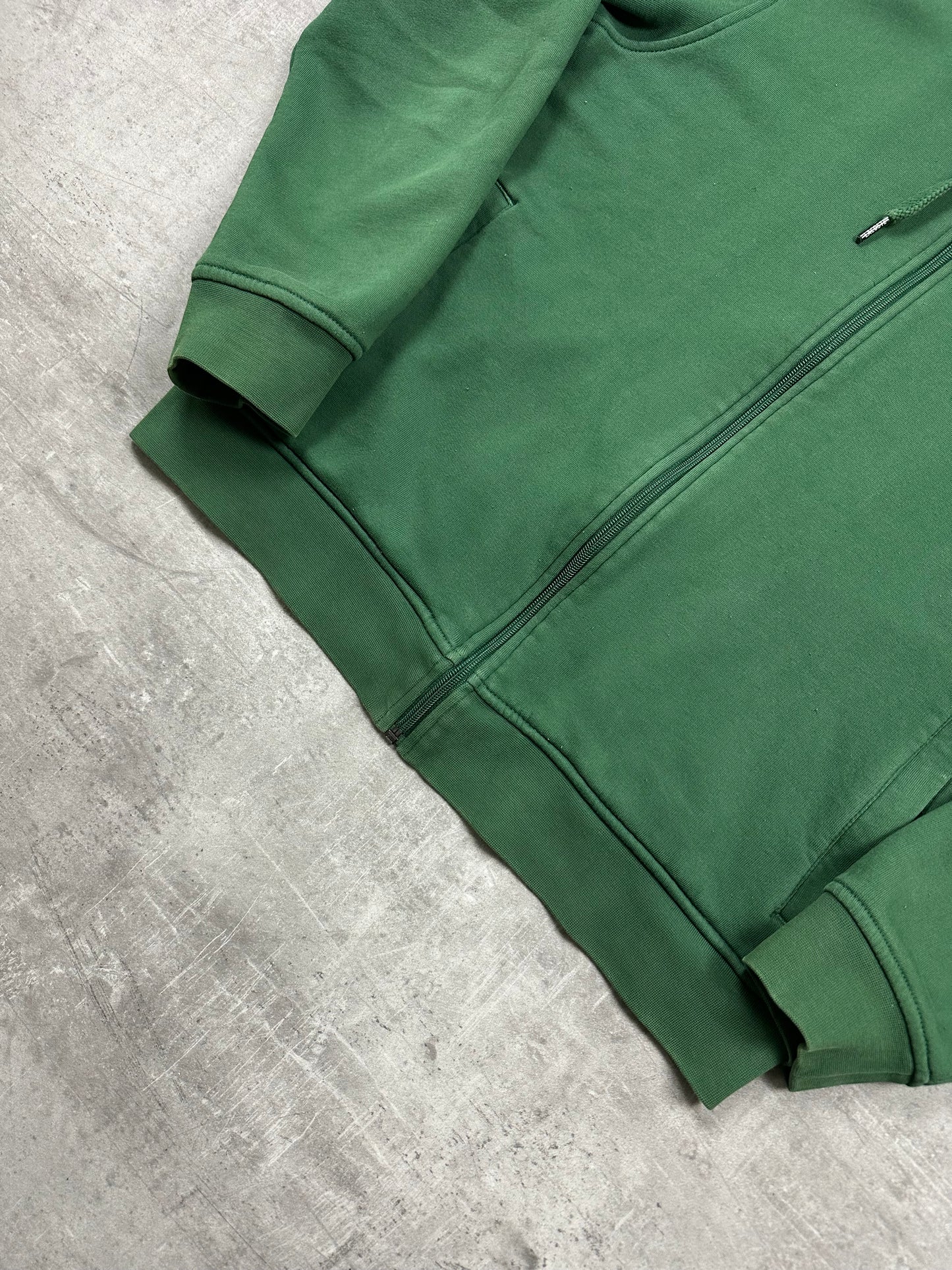 GREEN LACOSTE ZIP HOODIE - M/L