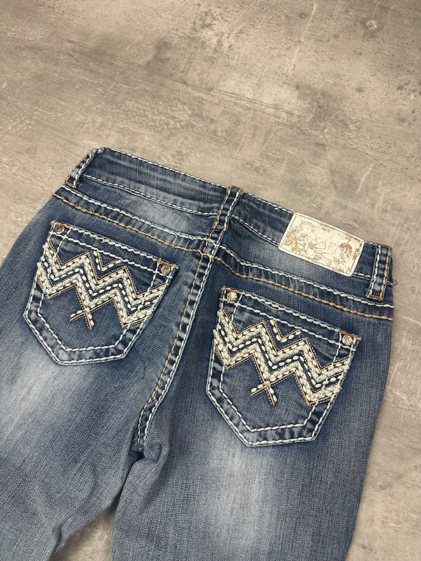 BLUE VINTAGE Y2K MISS ME STYLE BOOTCUT DENIM - 2000s - XS