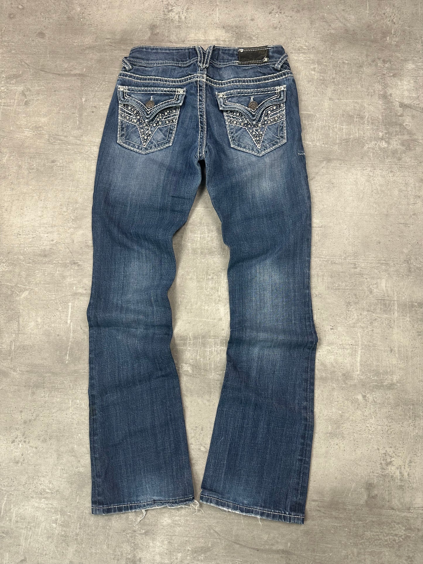 BLUE VINTAGE Y2K MISS ME STYLE BOOTCUT DENIM - 2000s - S
