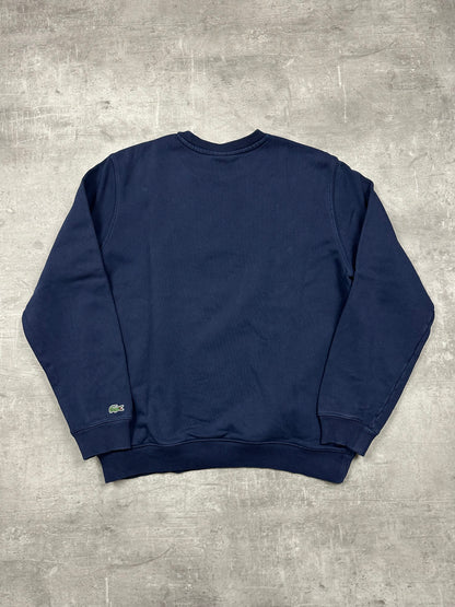 BLUE/WHITE VINTAGE LACOSTE SWEATER - 2000s - M/L
