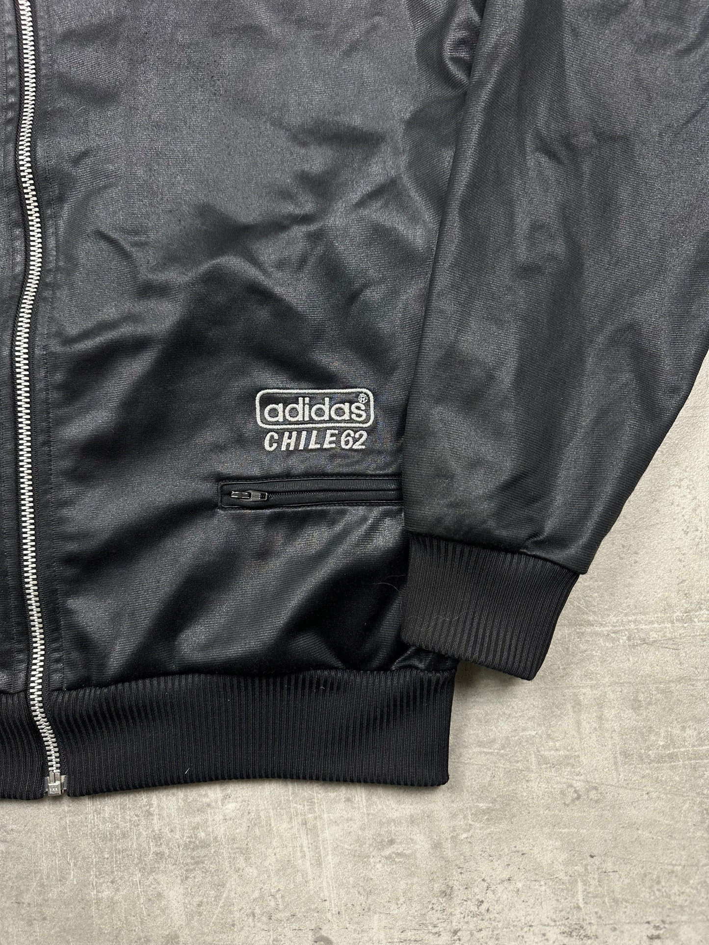 BLACK VINTAGE ADIDAS CHILE62 TRACKJACKET - 2000s - S/M