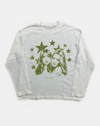 WHITE LIFFEYZ GLAMOUR VIBES GRAPHIC LONGSLEEVE