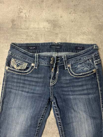 BLUE VINTAGE Y2K MISS ME STYLE BOOTCUT DENIM - 2000s - S