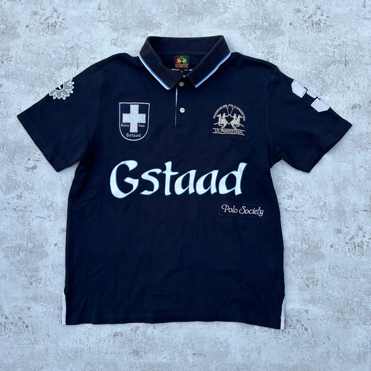 BLACK LA MARTINA SWISS POLOSHIRT - M
