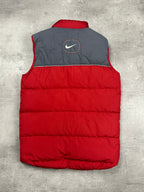RED/GREY VINTAGE NIKE RETRO VEST - 2000s - L/XL