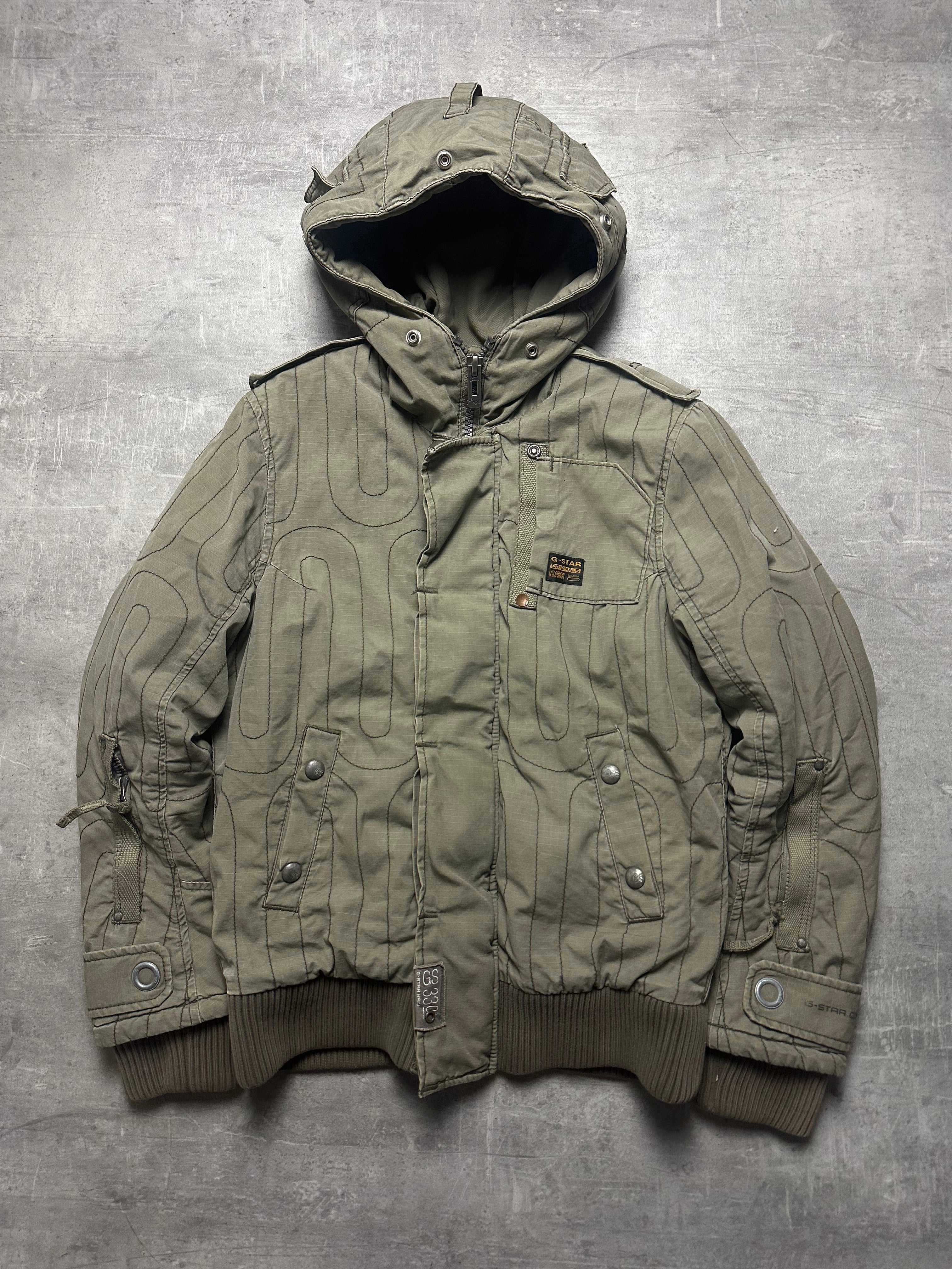 KHAKI VINTAGE G-STAR RAW JACKET - 2000s - M