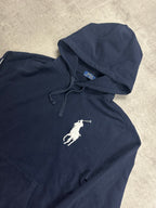 NAVY/WHITE POLO RALPH LAUREN BIG PONY HOODIE - M/L