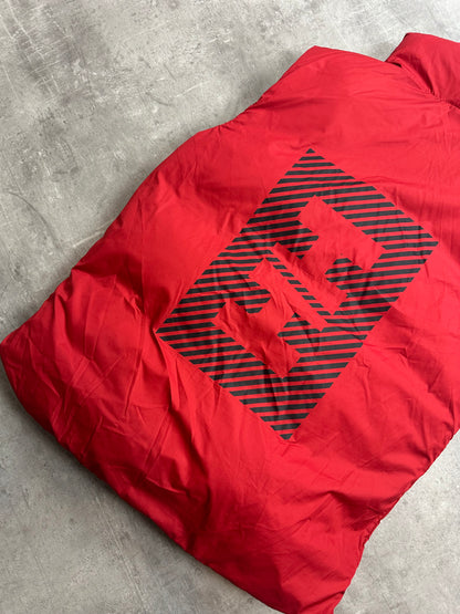 BLACK/RED VINTAGE HELLY HANSEN DOWN PUFFER REVERSIBLE VEST - 2000s - L