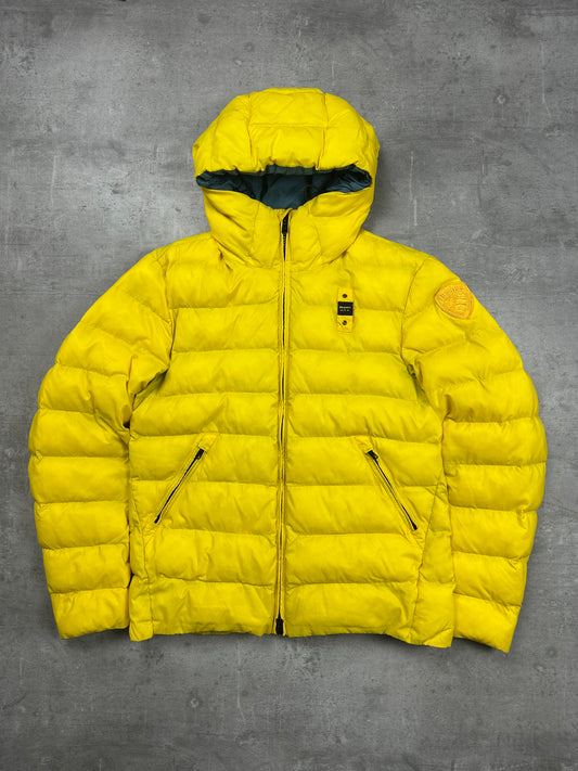 YELLOW BLAUER USA DOWN PUFFER JACKET - 2000s - M/L