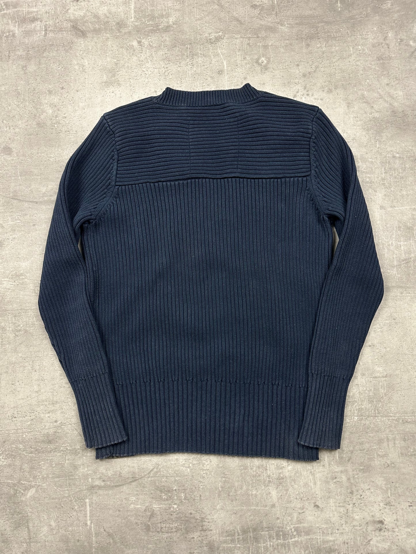 NAVY/BLACK VINTAGE G-STAR KNIT SWEATSHIRT - 2000s - M