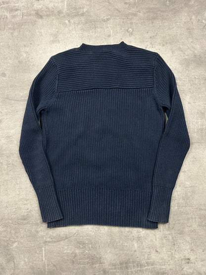 NAVY/BLACK VINTAGE G-STAR KNIT SWEATSHIRT - 2000s - M
