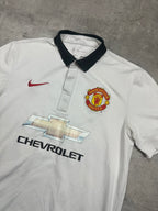 WHITE NIKE MANCHESTER POLO SHIRT - 2000s - M/L