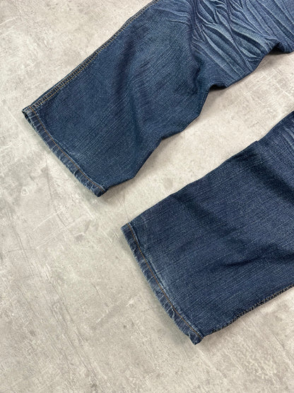 BLUE VINTAGE Y2K JAPANESE STYLE PRINT DENIM - M/L