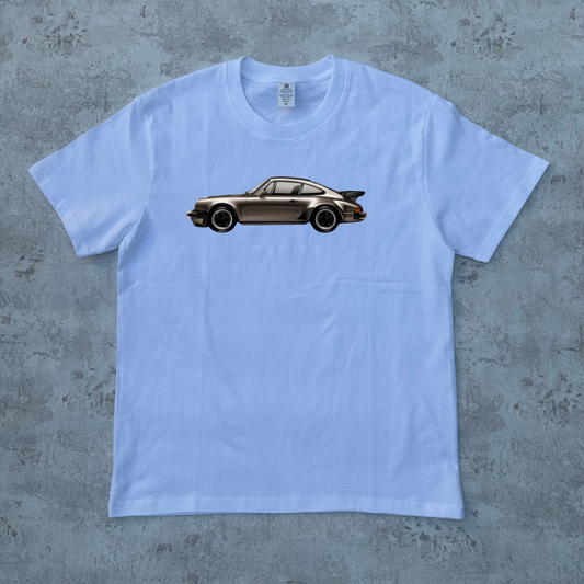 WHITE PORSCHE CLASSIC GRAPHIC T-SHIRT