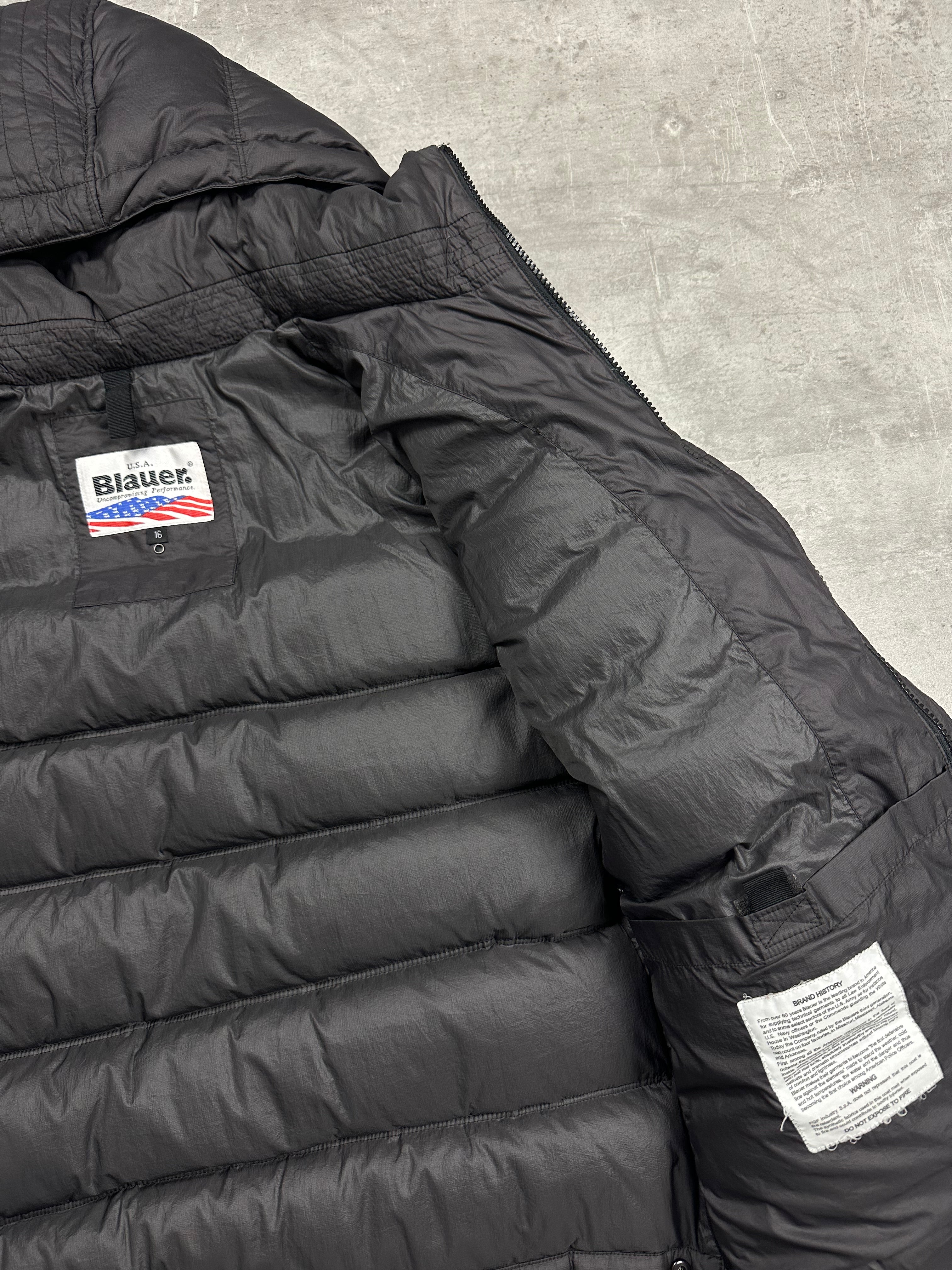 GREY BLUE USA DOWN PUFFER JACKET - M