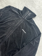 BLACK VINTAGE ADIDAS FIREBIRD VELOUR TRACKJACKET - 2000s - L