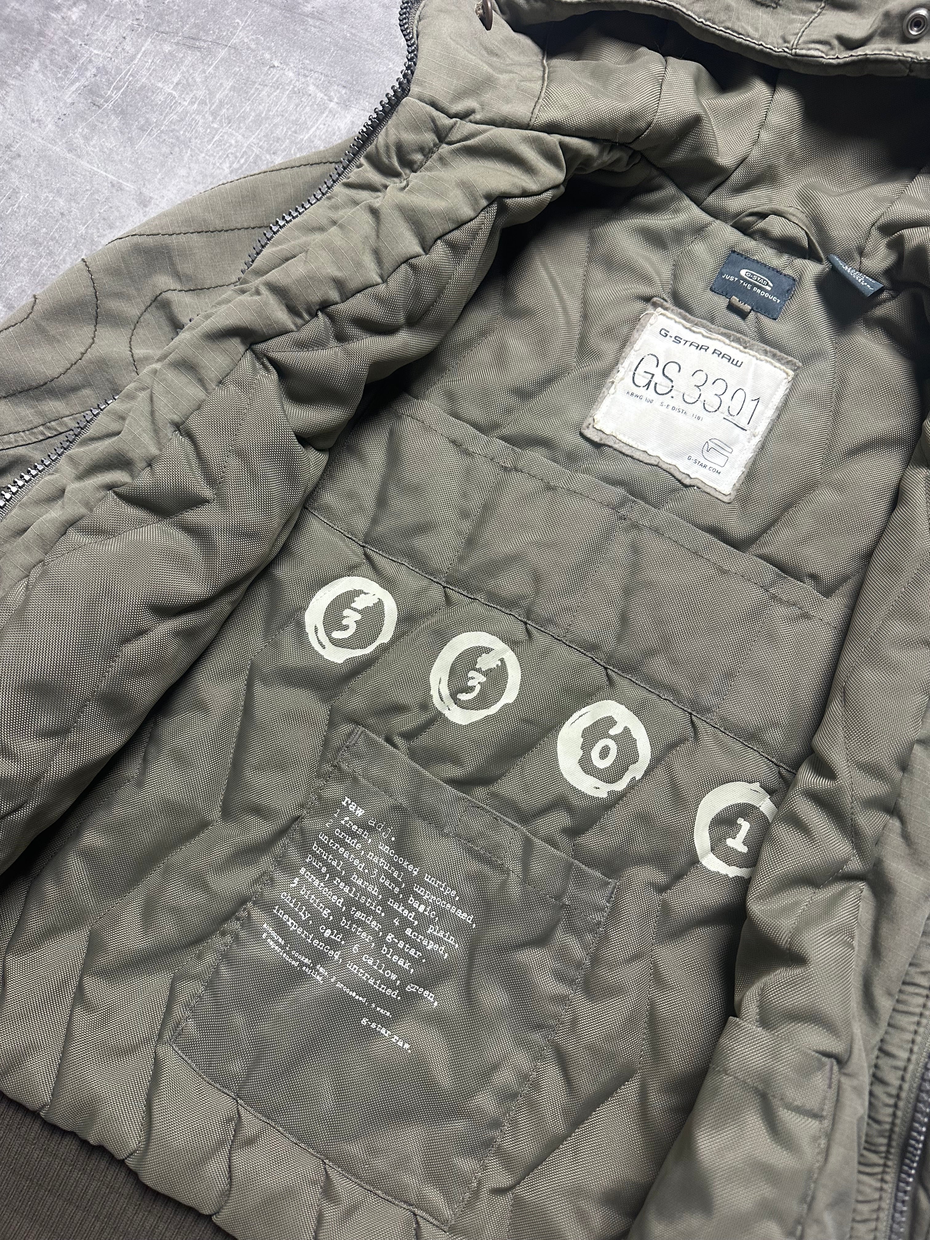 KHAKI VINTAGE G-STAR RAW JACKET - 2000s - M