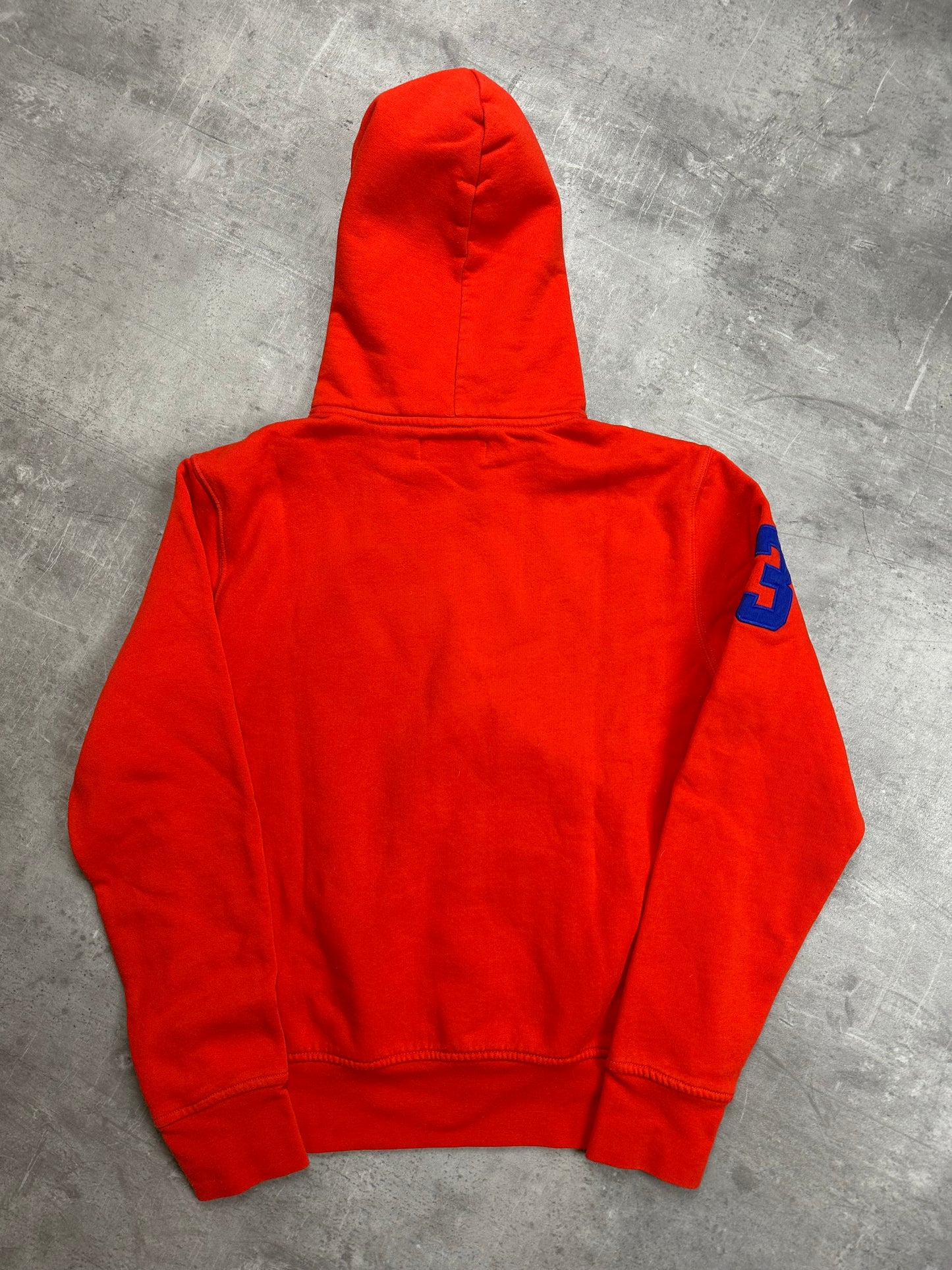 ORANGE POLO RALPH LAUREN BIG PONY HOODIE - S/M