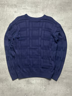 NAVY LACOSTE CABLE KNIT - S/M
